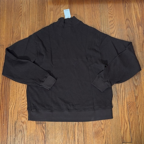 Cotton Citizen Cooper Half Zip Thermal Espresso brown size L NWT - Picture 2 of 9